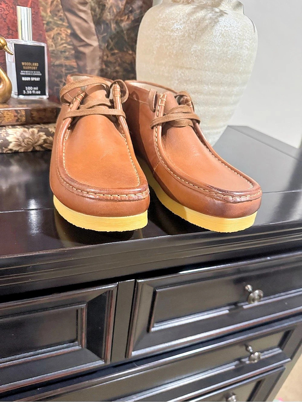 Clarks Originals Wallabee Boot Chukka Boots in Brown & Yellow